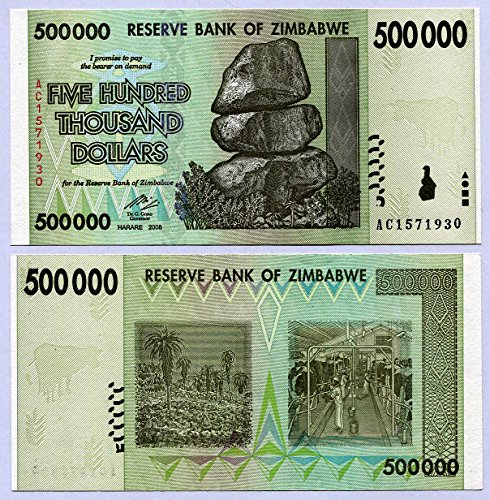 Zimbabwe 500 Di Migliaia Di Dollari 2008 Unc, World Inflazione Valuta Le Banconote
