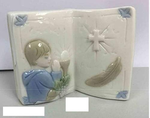 4 Pezzi Libro Porcellana Comunione Bambino Scatola Regalo Kharma Bomboni