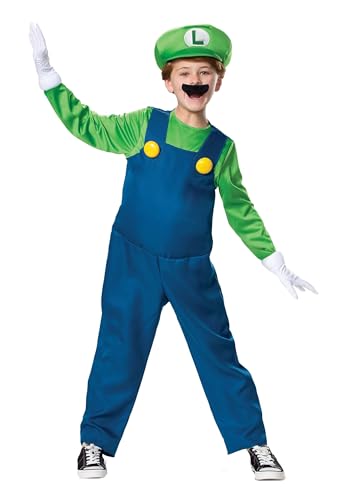 Disguise Super Mario Deluxe - Costume Luigi Da Bambino, Colore: Verde, Taglia L, Disk10773G