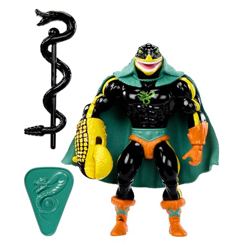 Masters Of The Universe Origins - Lord Gr'Asp Cattivo Alieno Degli Snake Men, Action Figure Articolata Da Collezione Alta 14 Cm, Armatura E Accessori