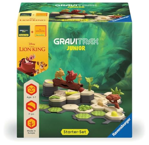 Ravensburger - Gravitrax Junior Bundle Re Leone, Starter Kit, Pista Di Biglie, Gioco Interattivo Ed Educativo Stem, Per Bambini 3+ Anni E Adulti