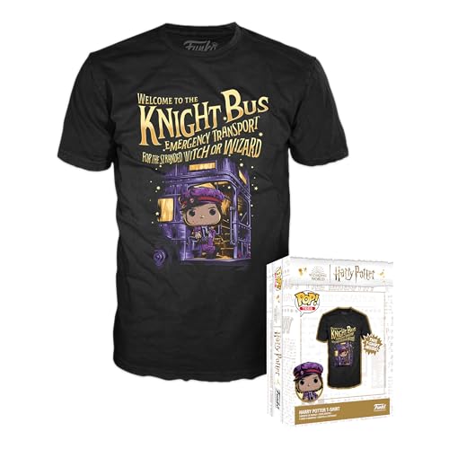 Funko Funko Boxed Tee: Harry Potter And The Prisoner Of Azkaban - Stan - Medium - T-Shirt, Maglietta - Vestiti - Idea Maniche Corte Per Gli Adulti Uom