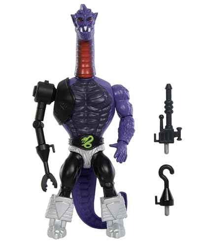 Masters Of The Universe Origins - Terroar Super Cattivo Alieno Degli Snake Men, Action Figure Articolata Da Collezione Alta 14 Cm, Armatura E Accessor