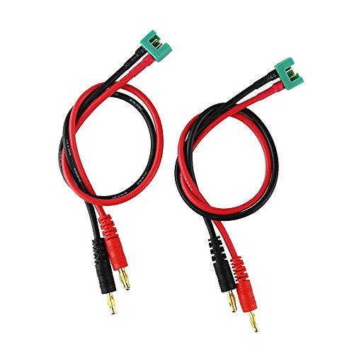 Oliyin 2Pcs Mpx Maschio A 4Mm Connettore A Banana 14Awg 30Cm 11,8 Pollici Cavo Di Ricarica Per Fpv Rc (Confezione Da 2)