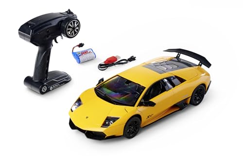 Carson 500404304 1:14 Lamborghini Murcielago Sv 2.4G 100% Rtr Giallo - Auto Telecomandata, Illuminazione Led, Auto Rc, Veicolo Rc, Auto Rc 1:14, Gioca
