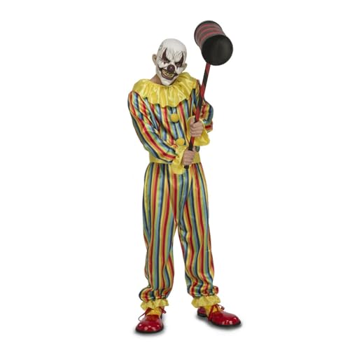 Viving- Costume Prank Clown Scimmia, Cintura E Maschera Taglia Xxl, Colore Giallo, 1