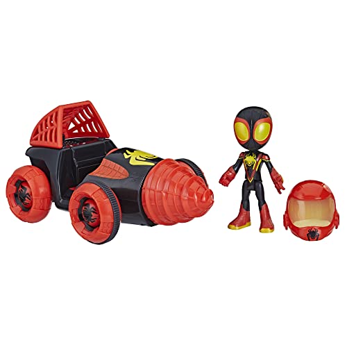 Hasbro Spidey And His Amazing Friends Miles Morales Con Veicolo Trapano F7253