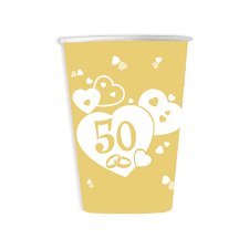 Bicchieri Carta 50° Anniversario 8Pz