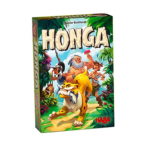 Haba 304546 Honga - Un Potente Gioco Tattico Tigre Dai Denti A Sciabola, Per 2-5 Giocatori Dagli 8 Anni In Su. Versione Inglese (Made In Germany)