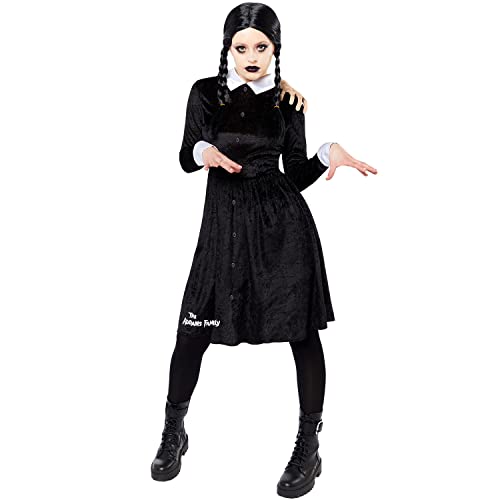 Amscan 9917664 - Costume Ufficiale Da Mercoledì Addams Per Halloween, Taglia: 38-42