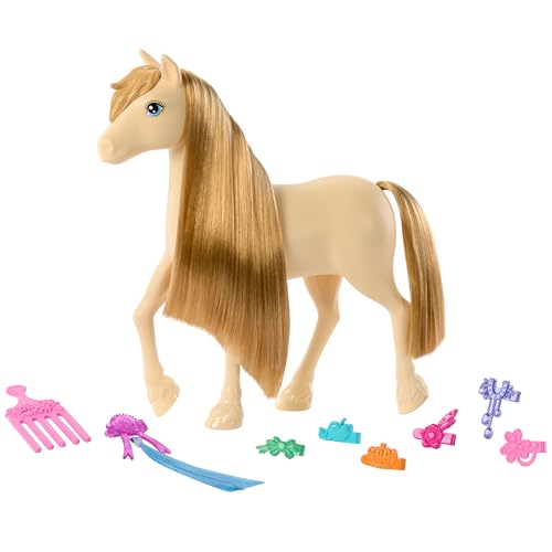 Barbie - Pony Tornado, Cavallo Con Lunga Criniera Da Acconciare E Pettinare E Accessori, Ispirato Alla Serie Netflix I Misteri Di Barbie - Alla Ricerc