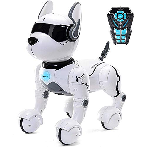 Bakaji Cane Robot Radiocomandato Cagnolino Interattivo Giocattolo Bambini Con Comandi Vocali Abbaia Scodinzola Balla Cammina Fa La Guardia Imita Gli A