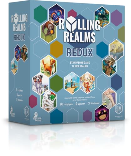 Stonemaier Games: Rolling Realms Redux | Un Leggero Gioco Strategico Autonomo Roll-And-Write Per Famiglie E Adulti, 1-6 Giocatori, 30 Minuti, Età 14+
