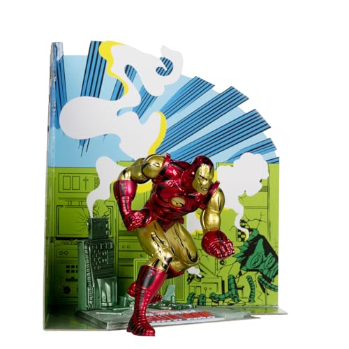 Mcfarlane Toys - Marvel Iron Man Scala 1:10Th Posed Figure Con Scena (The Invincible Iron Man #126)
