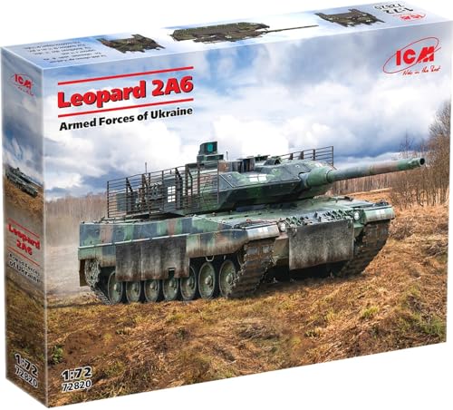 Icm - Modello Carro Leopard 2A6 Armed Forces Of Ucraina |Icm|72820| 1:72 Modellino Char Promo