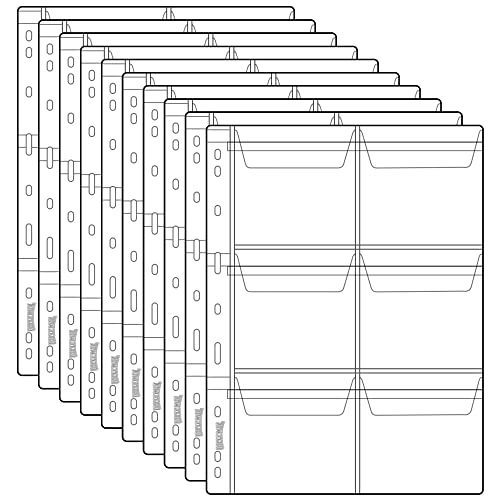 Stamp Pocket Pages Plastic Coin Holders Stamp Currency Protector Coin Collecting Supplies 10 Sheets (Adatto A Raccoglitore Di Monete Di 4 Fori/9 Fori,