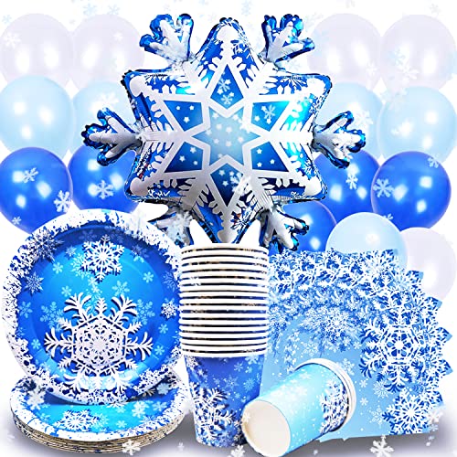 Set Di Stoviglie Per Feste, Per Feste Di Compleanno, Feste, Baby Shower, Decorazione Da Tavolo Nel Paese Delle Meraviglie Invernali, Set Di Decorazion