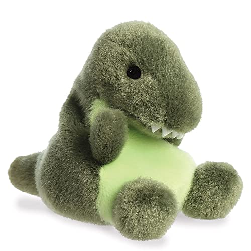 Aurora World Aurora, 33617, Palm Pals Dinosauro Tyranno T-Rex, 13Cm, Peluche, Verde, Colore Green