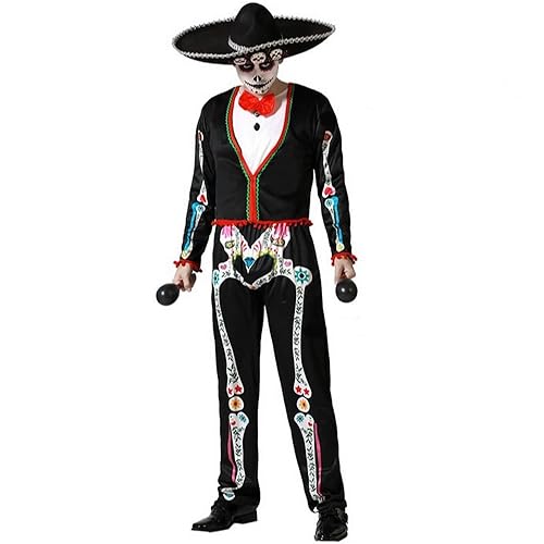 Atosa Costume Scheletro Messicano Mariachi Uomo Adulto Xl