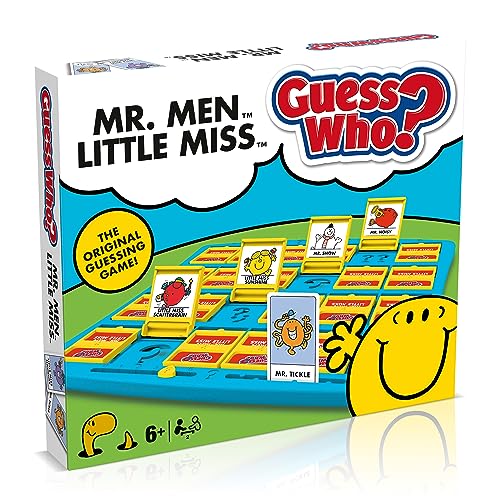 Winning Moves Mr Men E La Piccola Signorina Indovina Chi? Gioco Da Tavolo, Gioca Con Mr Grumpy, Mr Funny, Mrs Happy E Mr Sad Per Indovinare Il Persona