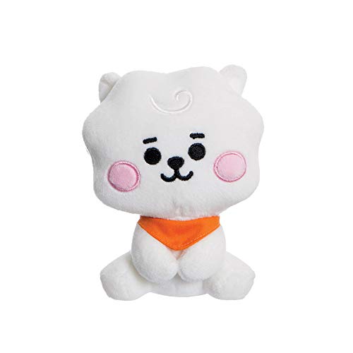Aurora World Aurora, 61374, Bt21 Official Merchandise, Rj Baby Sitting Plush 13 Cm, Peluche, Bianco E Arancione, Colore Blanc, Unica