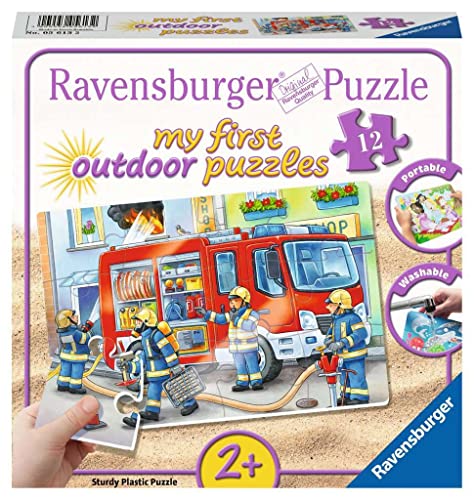 Ravensburger- Die Feuerwehr Saust Herbei 05613-Puzzle Per Bambini Il Pompiere, Colore, 05613