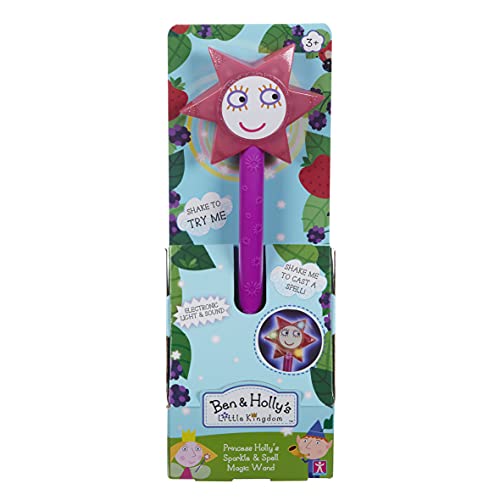 Ben & Holly Princess Holly'S Magical Wand With Speech & Sound, Ben & Holly'S Little Kingdom, Interactive Toy, Imaginative Play , Red