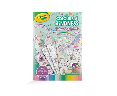 Crayola Colours Of Kindness - Album Da Colorare Con 48 Pagine E 1 Foglio Di Adesivi, Colori Per Tutte Le Tue Emozioni, Attività Creativa Per Scuola E