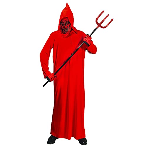 Widmann-Devil Diavolo Tunica Con Cappuccio E Maschera Costumi Completo Bambino 905, Multicolore, (158 Cm / 11-13 Anni), 8003558024988