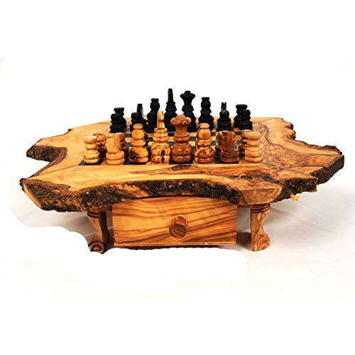 Scacchiera In Legno Di Ulivo Media 33 * 33 Cm