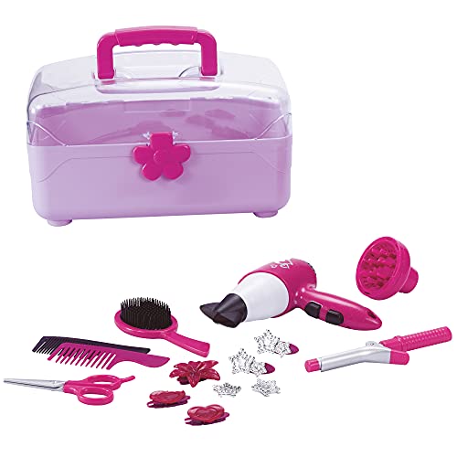 Clement Clementine - Set Per Capelli - Gioco Di Imitazione - 102111 - Rosa - Plastica - Professione - Giocattolo Per Bambini - Batterie Non Incluse -