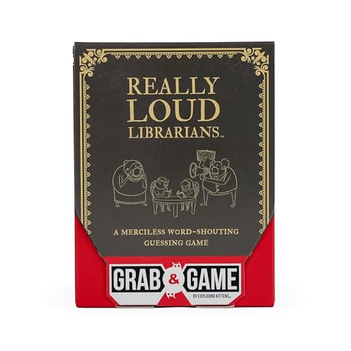 Exploding Kittens Really Loud Librarians Grab & Game By Fast-Paced Word Shouting Fun For Kids Games & Party Games, Ideal For Travel, Game Nights & Par