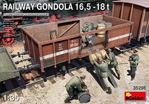 Mini Art 35296 - Carrello Ferroviario 1:35, 16,5-18To (5), Riproduzione Fedele All'Originale, Modellismo, Kit Di Costruzione In Plastica, Artigianato,