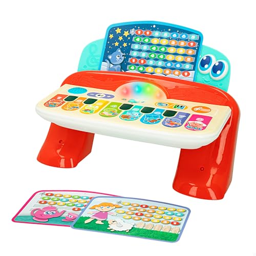 Winfun Pianoforte Per Bambini, Giocattoli Con Musica Per Bambini, Spartiti, Luce E Suoni, Pulsanti Tattili, Giocattolo Musicale, Regali Bambino 1 Anno