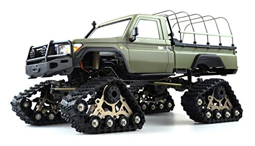 Amewi 22463 Amxrock Rcx10Pts Scale Crawler Pick-Up Con Ruote Dentate, Verde Opaco 1:10, Rtr