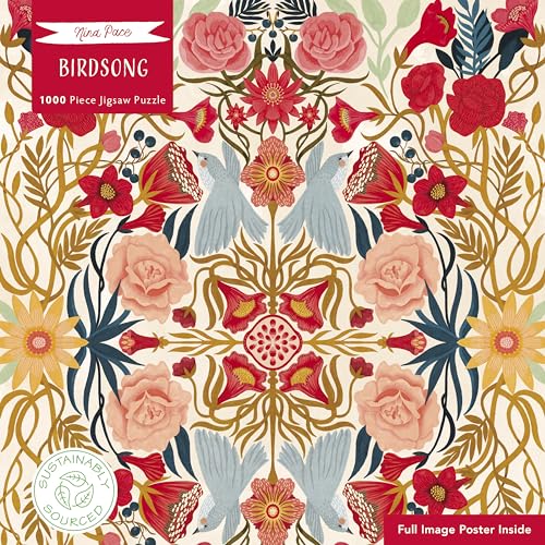 Adult Sustainable Jigsaw Puzzle Nina Pace - Birdsong: 1000-Pieces. Ethical, Sustainable, Earth-Friendly