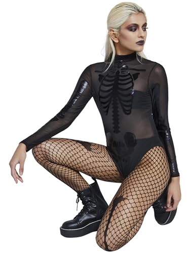 Smiffys Body Da Scheletro Trasparente Fever, Nero