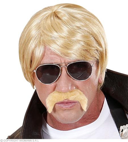 W Widmann Milano Party Fashion Halloween Parrucca Agente Segreto Con Barba E Occhiali Men, Biondo, Standard, D7599