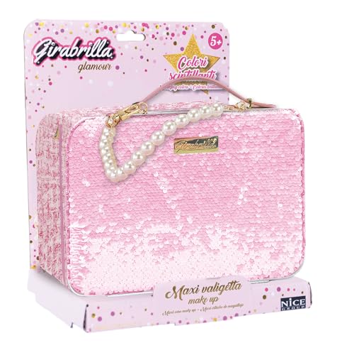 Girabrilla Tweed Case, 1 Maxi Valigetta Make Up Trucchi Rosa
