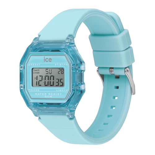 Ice-Watch - Ice Digit Retro Sly Blue - Orologio Blu Da Donna Con Cinturino In Silicone - 022888 (Small)