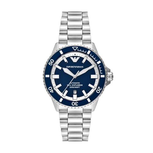 Emporio Armani Orologio Analogico Automatico Uomo Con Cinturino In Acciaio Inossidabile Ar60079