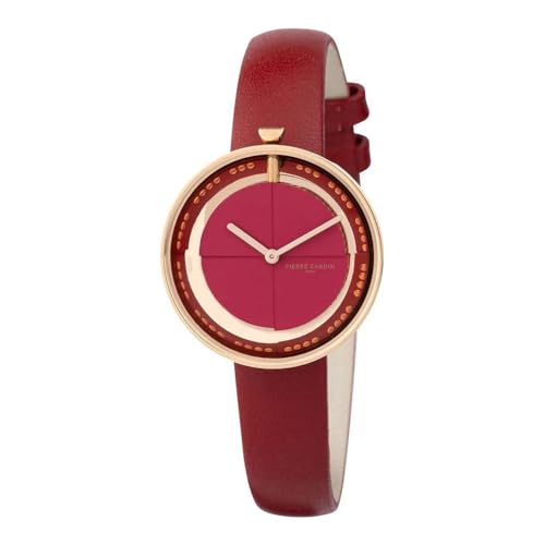 Cma.0007 Pierre Cardin Orologio Da Donna, Rosso, Cinturino, Rosso, Cinturino