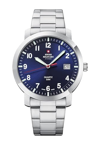 Orologio Svizzero Militare In Acciaio Inossidabile Con Quadrante Blu Sm34083.09