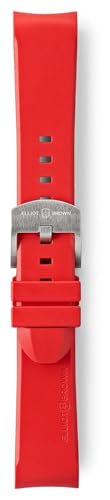 Elliot Brown Solo Cinturino Da 22 Mm Con Fibbia Ad Ardiglione In Caucciù Rosso Ciliegia Str-R16
