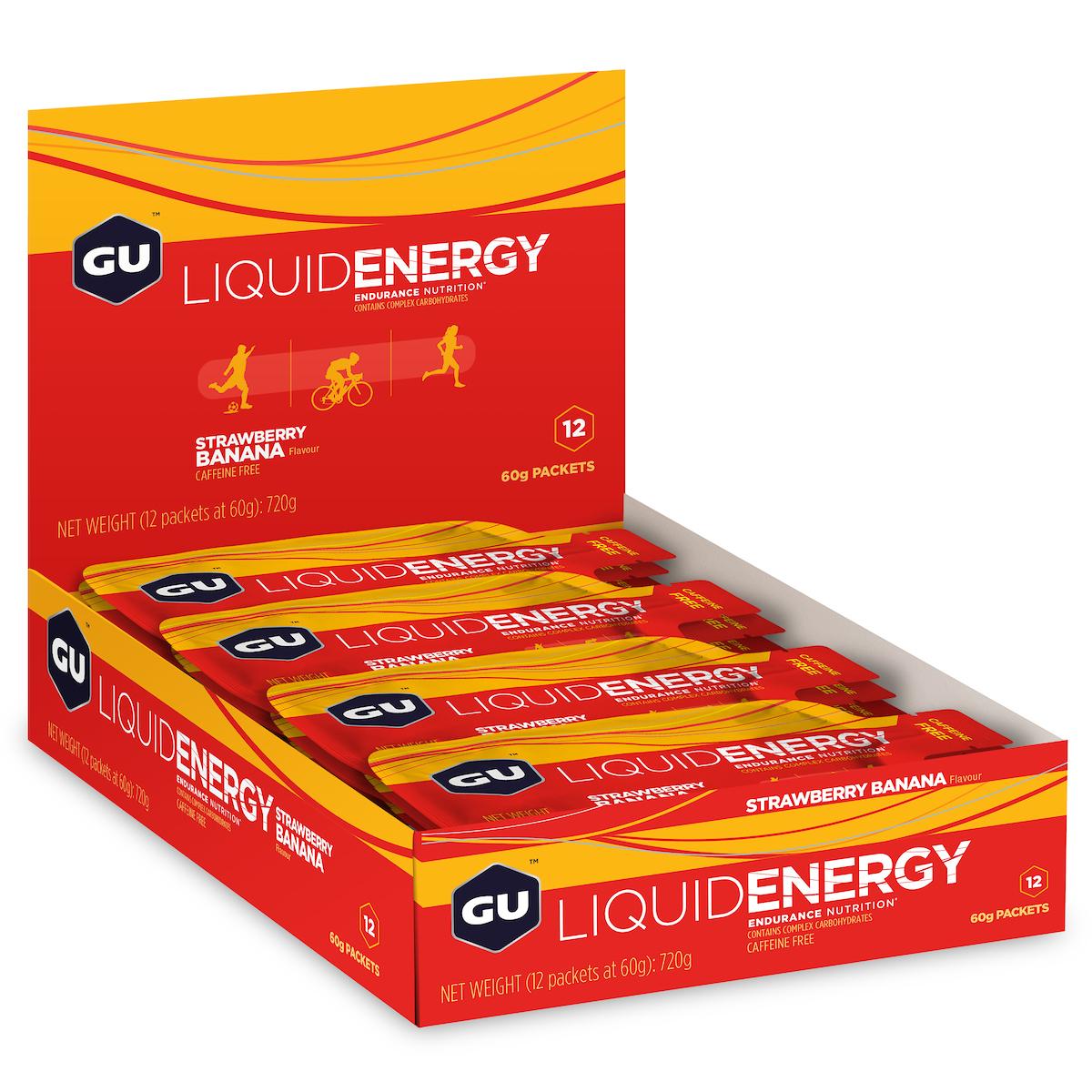 Gu Unisex Liquid Energy Strawberry Banana Karton (24 Stück)