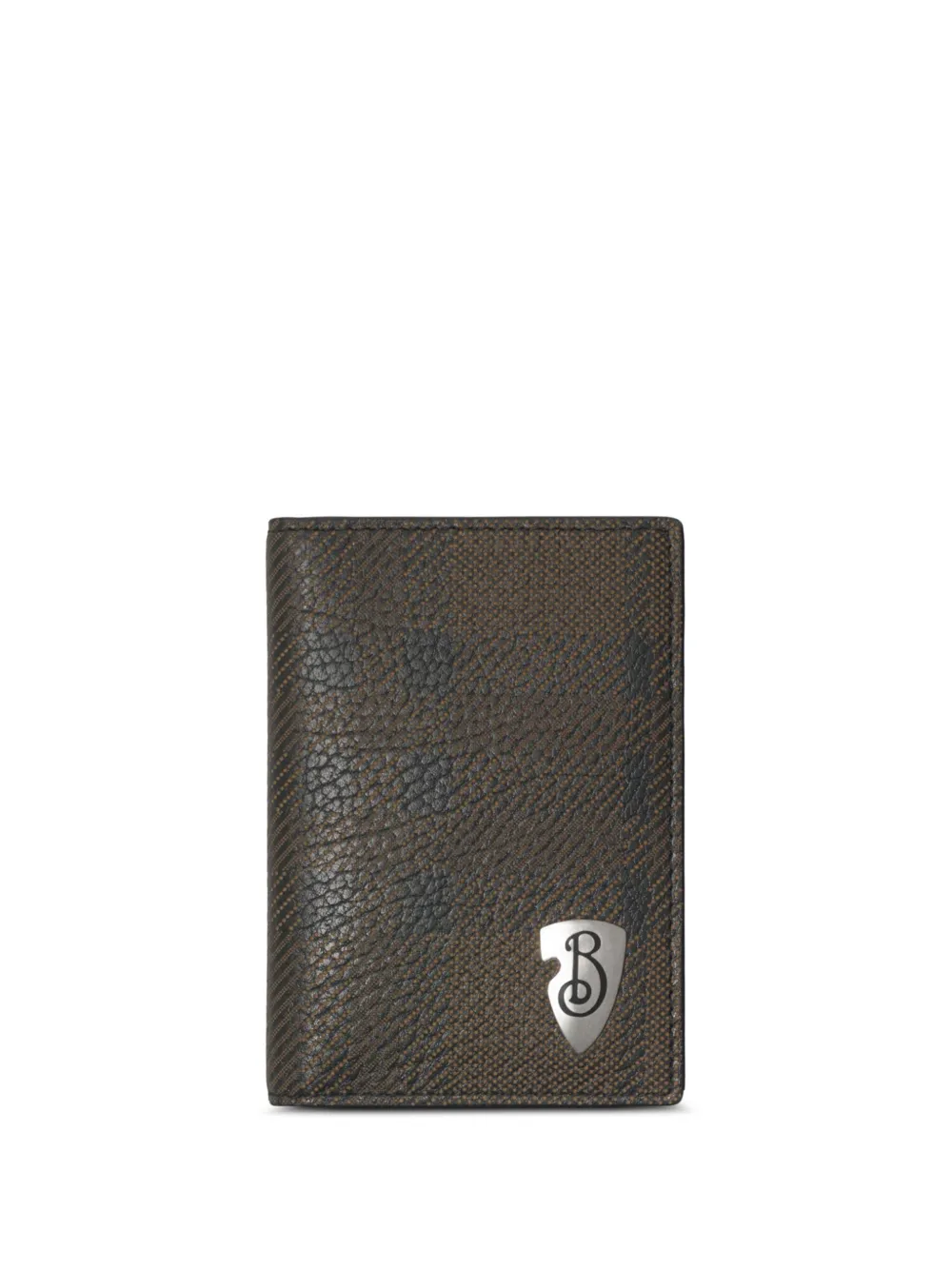 Burberry B-Shield bi-fold wallet - Marrone