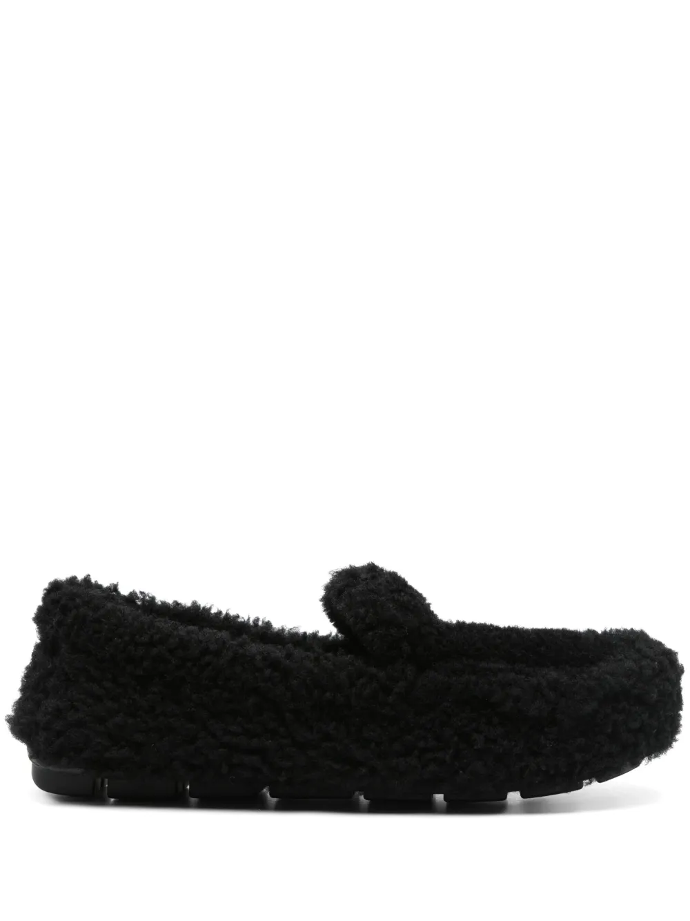 Prada shearling loafers - Nero