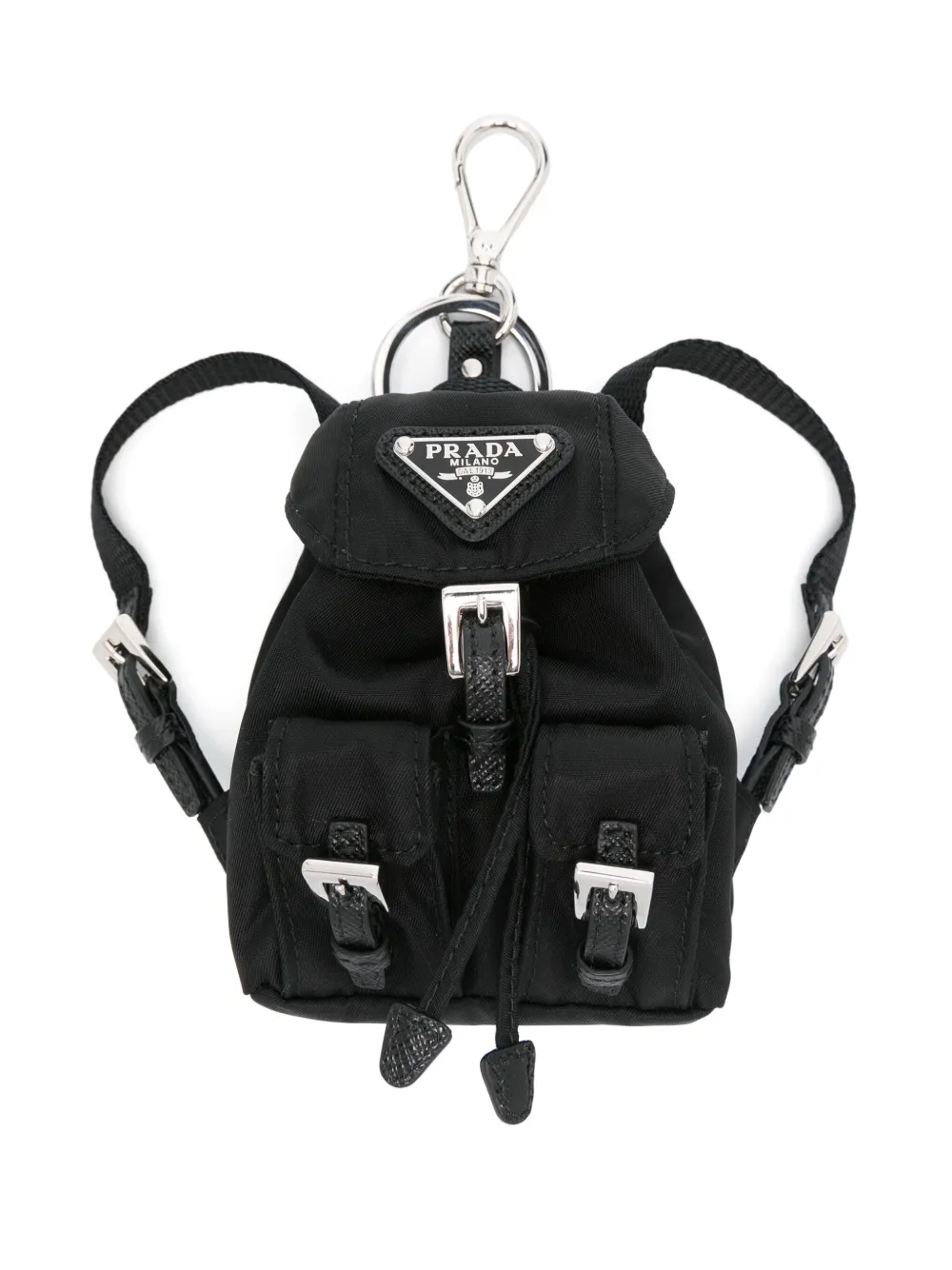 Prada Mini Icon keyring - Nero