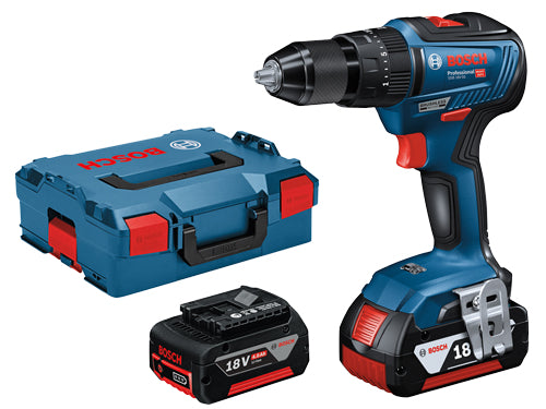 Trapano bosch 18v batteria litio gsb 18v-55 + valigetta e accessori