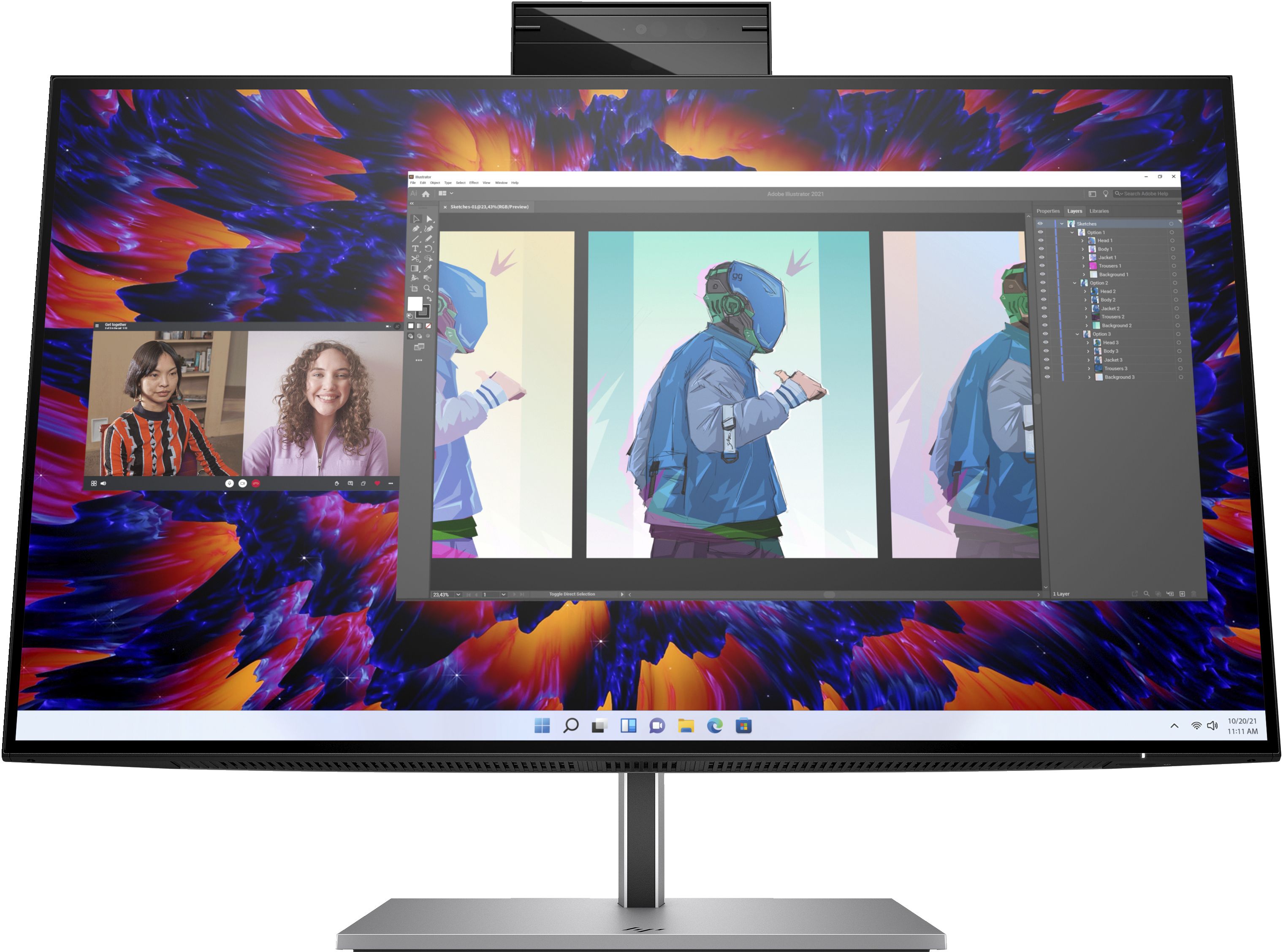 Hp z24m g3 monitor pc 60,5 cm (23.8 ) 2560 x 1440 pixel quad hd argento - 4q8n9aa#abb